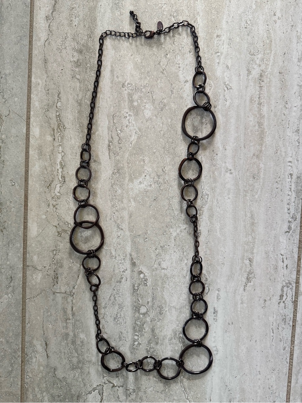 Lia Sophia Haute Chocolate Linked Circle Necklace